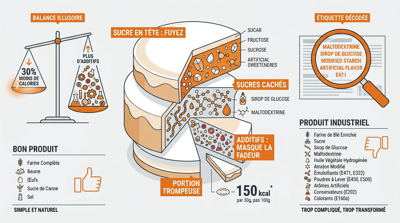 Analyse des étiquettes de gâteaux industriels peu caloriques