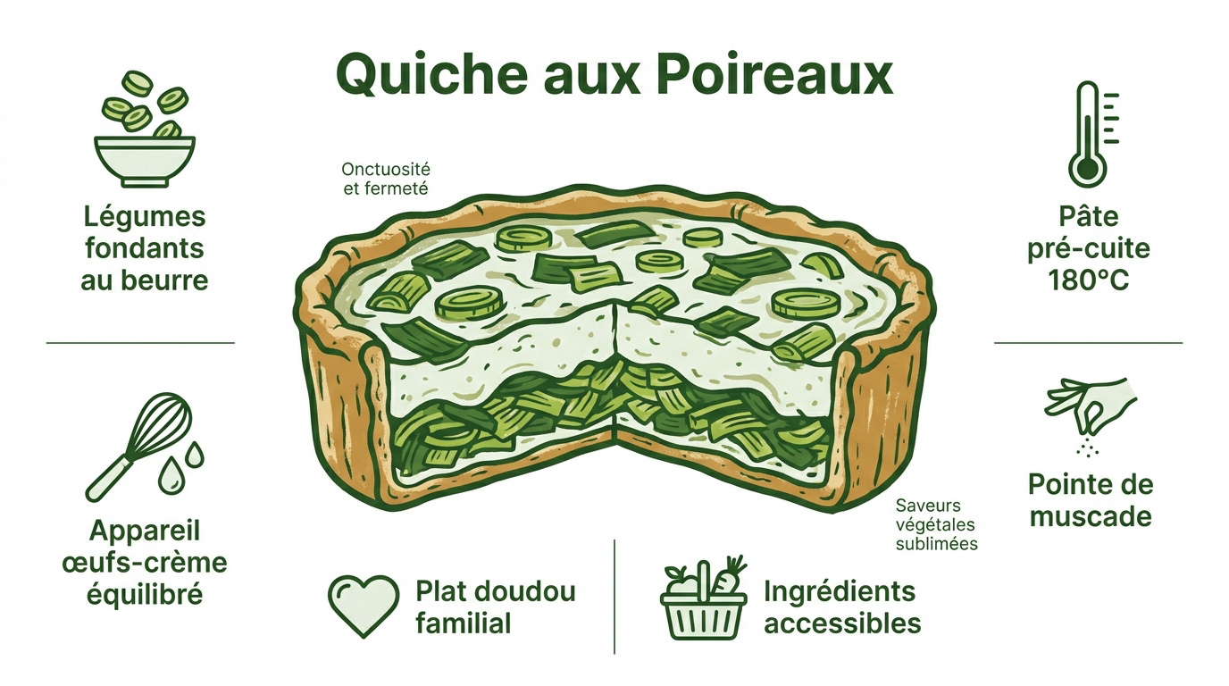 Réussir sa quiche aux poireaux
