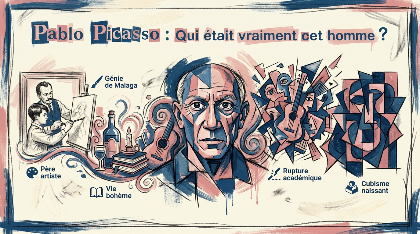 Portrait de Pablo Picasso dans son atelier