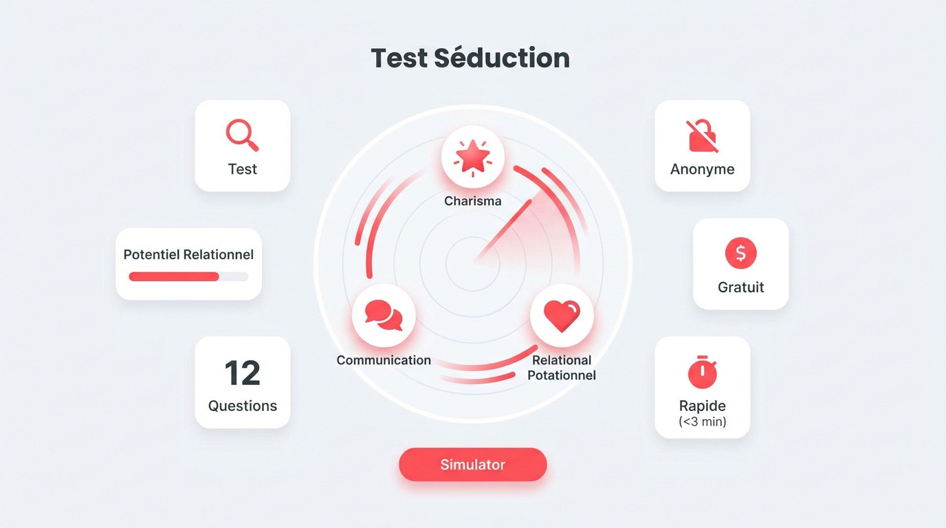Interface interactive du test de séduction et charisme