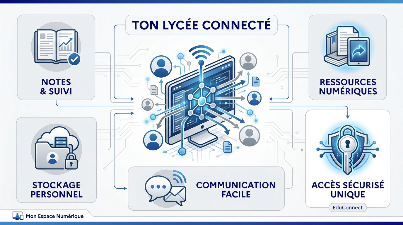 Interface du portail lycée connecté