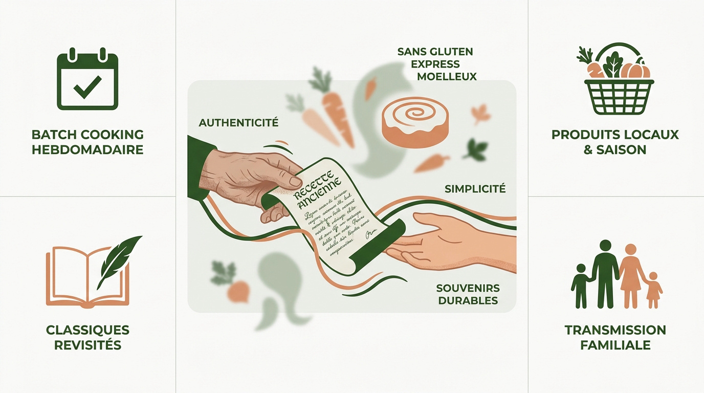 Transmission de recettes traditionnelles et modernes en famille