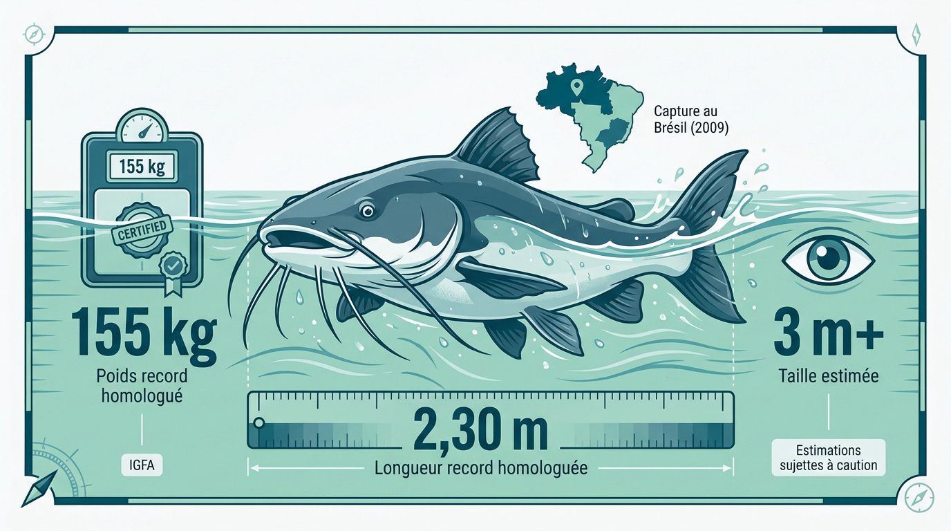 Piraiba record homologué vs spécimens légendaires