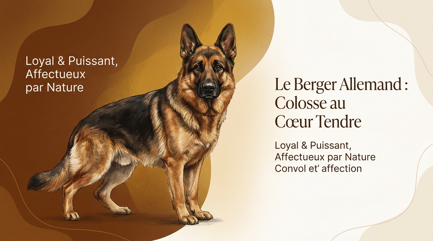 Un magnifique berger allemand assis dans l'herbe, illustrant sa prestance et sa fidélité