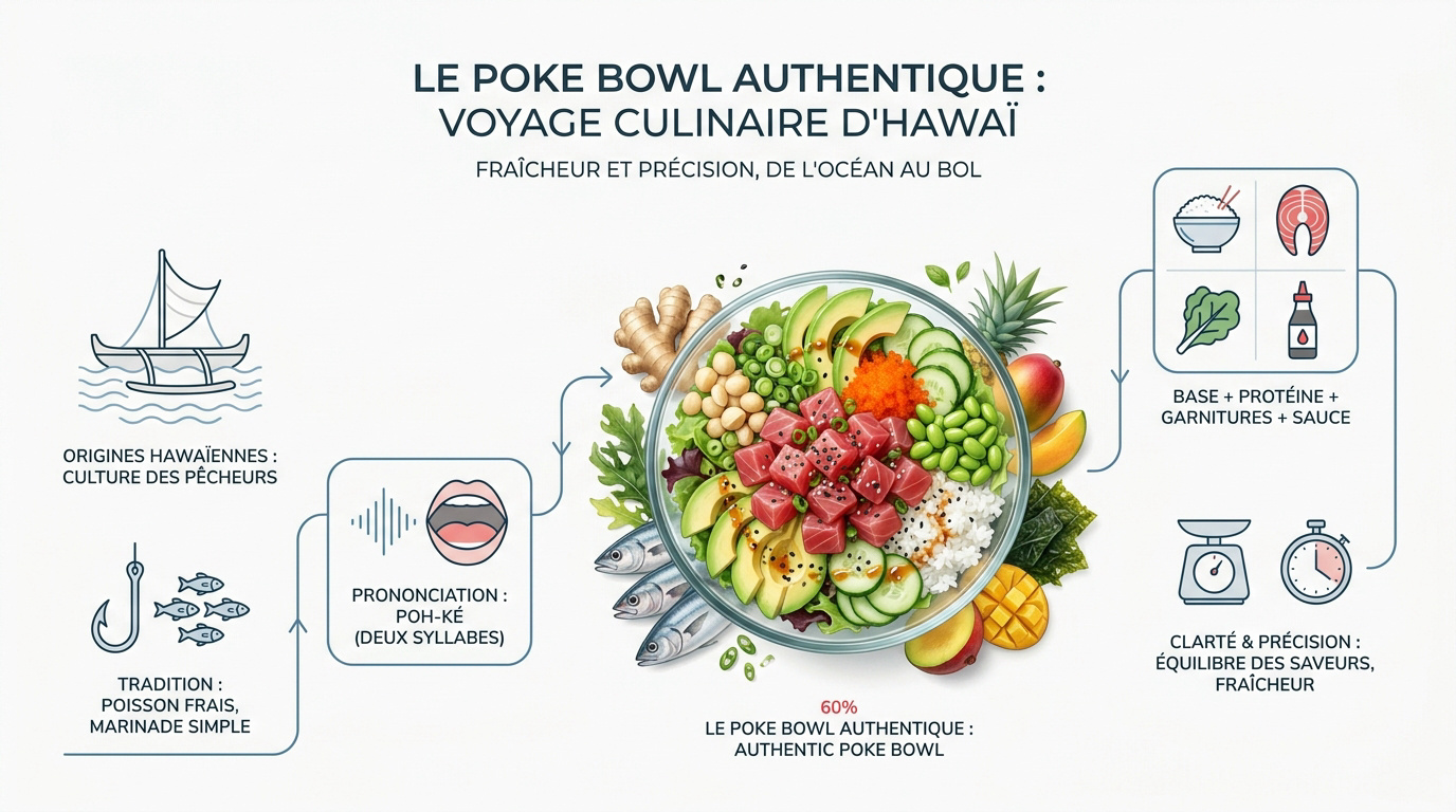 Poke bowl authentique au thon mariné et avocat
