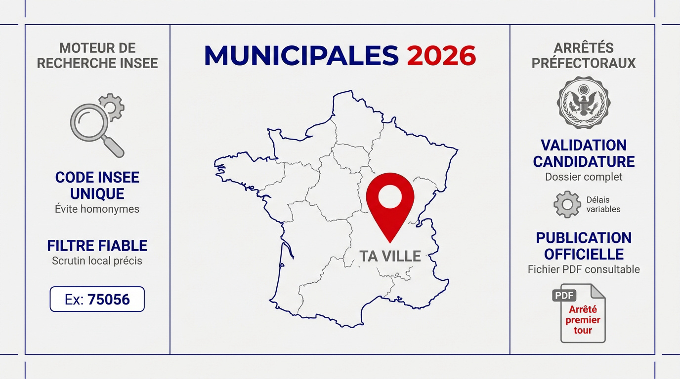 Recherche et validation des listes électorales municipales 2026