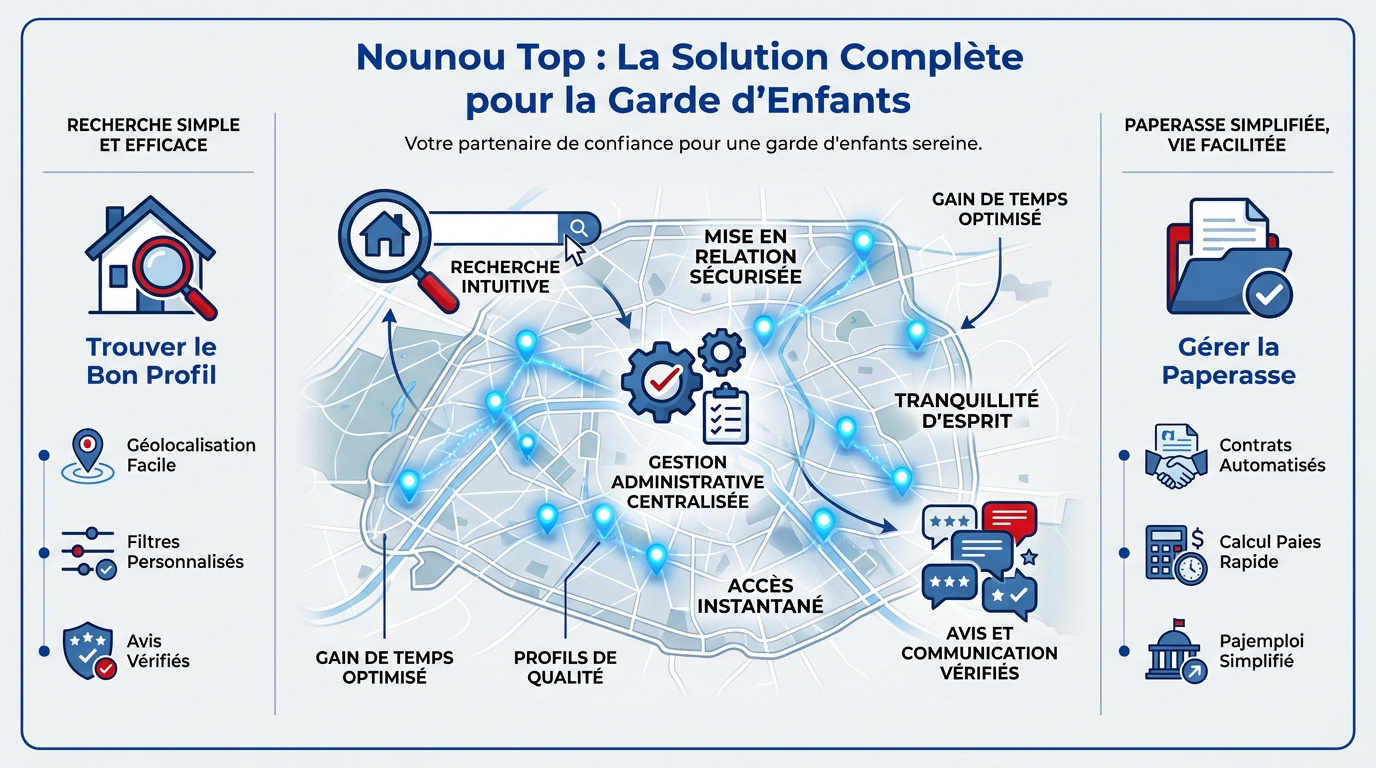 Interface de la plateforme Nounou Top