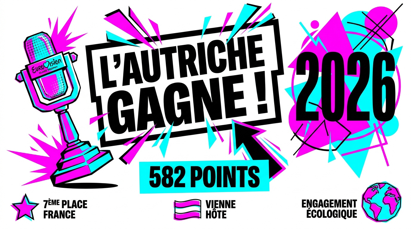 Célébration de la victoire de l'Autriche à l'Eurovision 2026