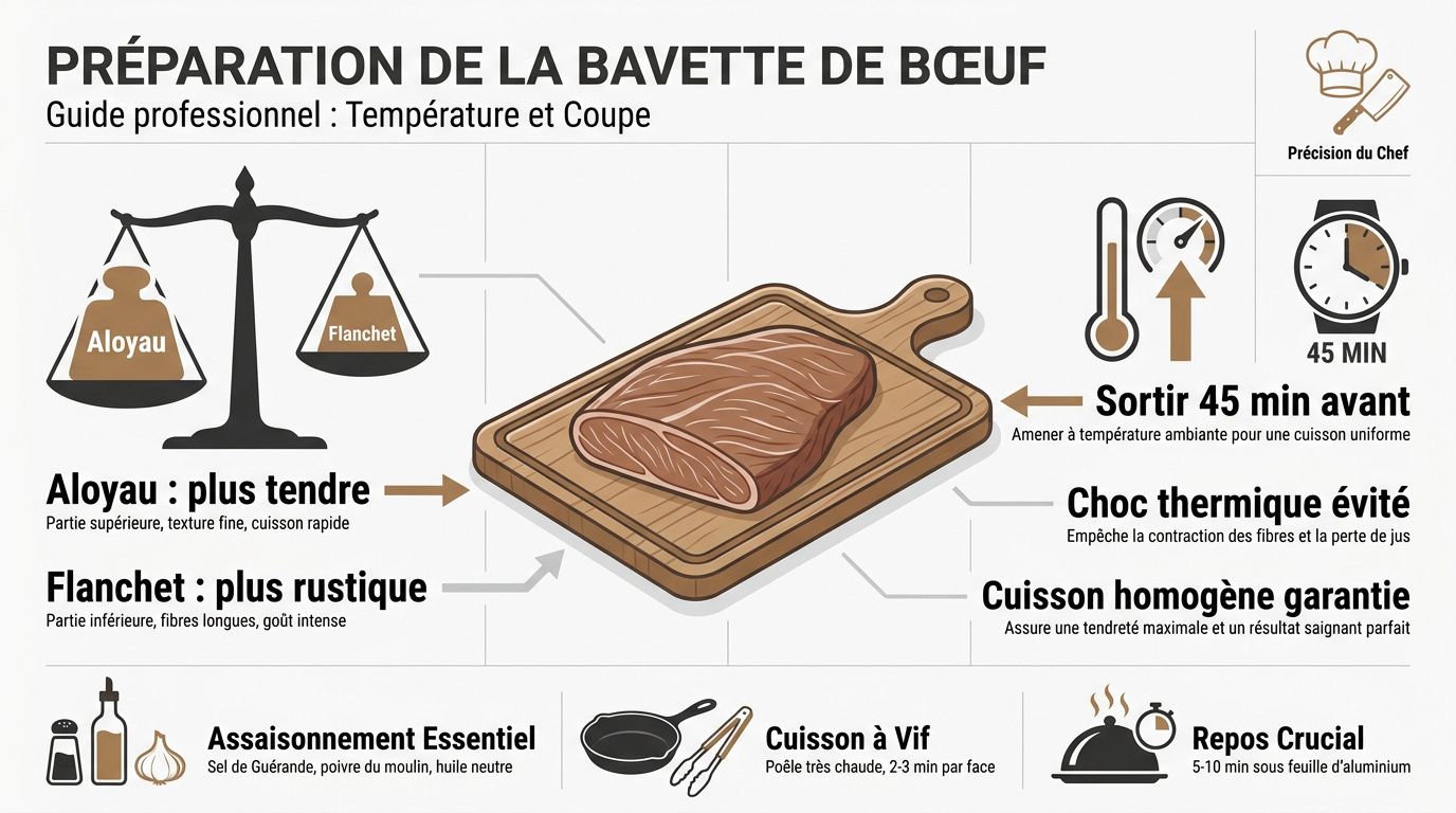 Bavette de bœuf crue