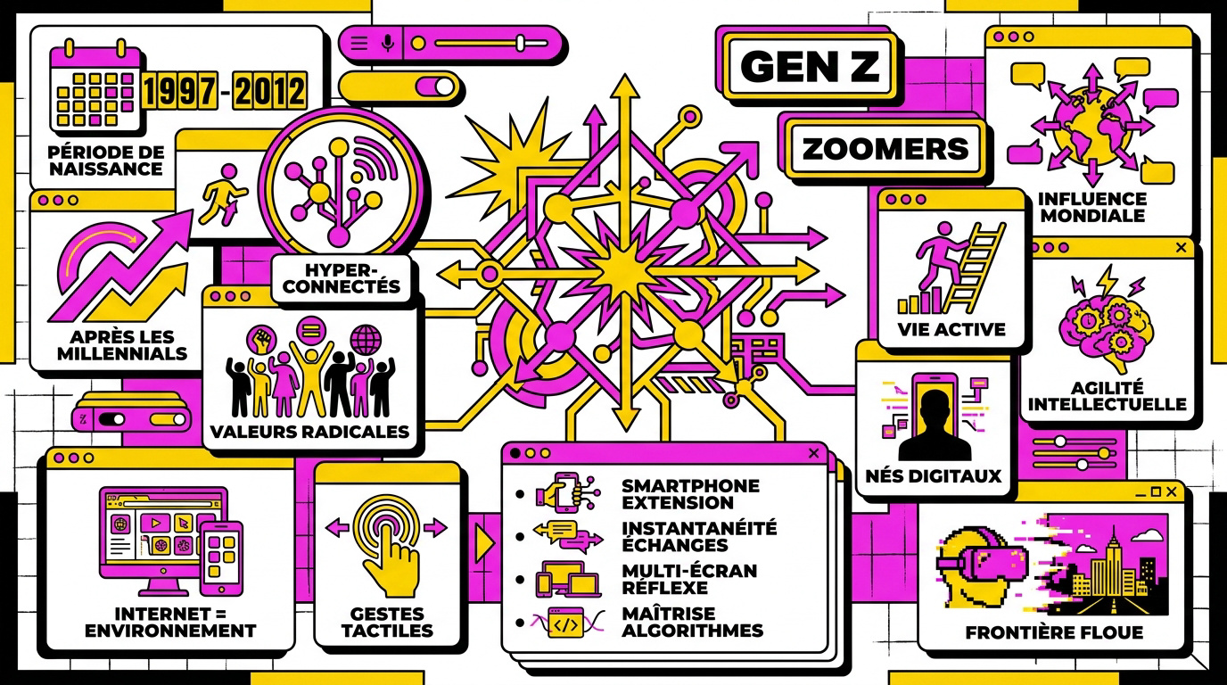 Infographie caractéristiques clés génération Z